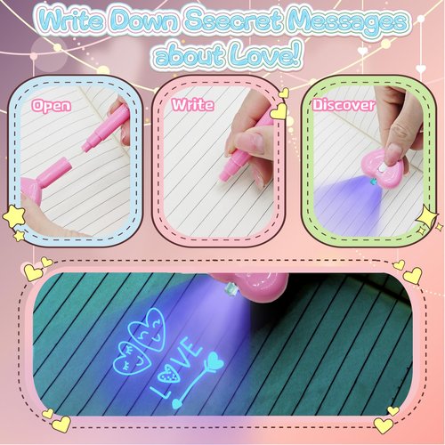 ZZPQ 28 Pack Invisible Ink Pens for Kids Easter Gifts, Spy Pens Magic Toys with UV Light, Basket Stuffers Fillers, Easter Party Favors for Kids, Classroom Easter Prizes for Boys Girls