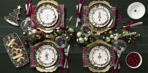 Lenox Serveware, Nutcracker Ballet Hors Doeuvres Tray, Food Tray, 13 x 6.75-Inch, Microwave Safe & Dishwasher Safe Porcelain, Christmas Serving Platter Tray, Christmas Table Centerpieces (1 Piece)