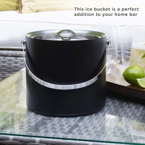 Houdini Double Wall Matte Black Stainless Steel Ice Bucket