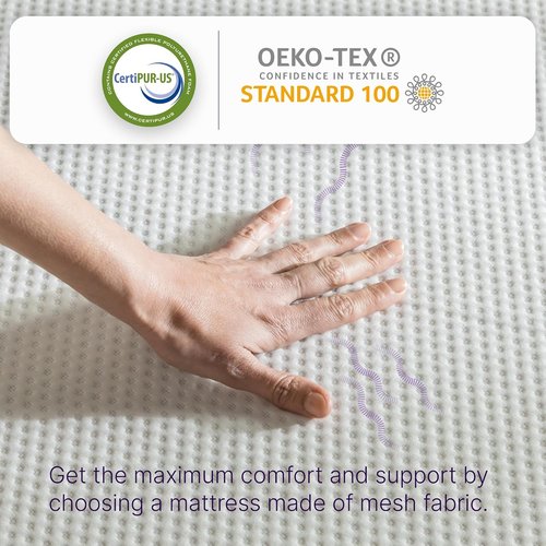 NapQueen Twin Size Mattress - 8 Inch Bamboo Charcoal Memory Foam Bed in a Box for Ultimate Comfort