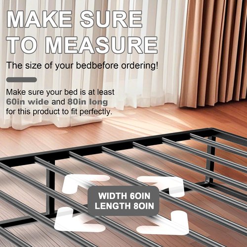 Imperius Folding Spring Box,Bunkie Board,10MM, Bed Support Flat Noodles, King Size 76x80'' ﻿ ﻿Light and Thin, Breathable, Noise Minimizing,Moisture Resistant Bunkieboards