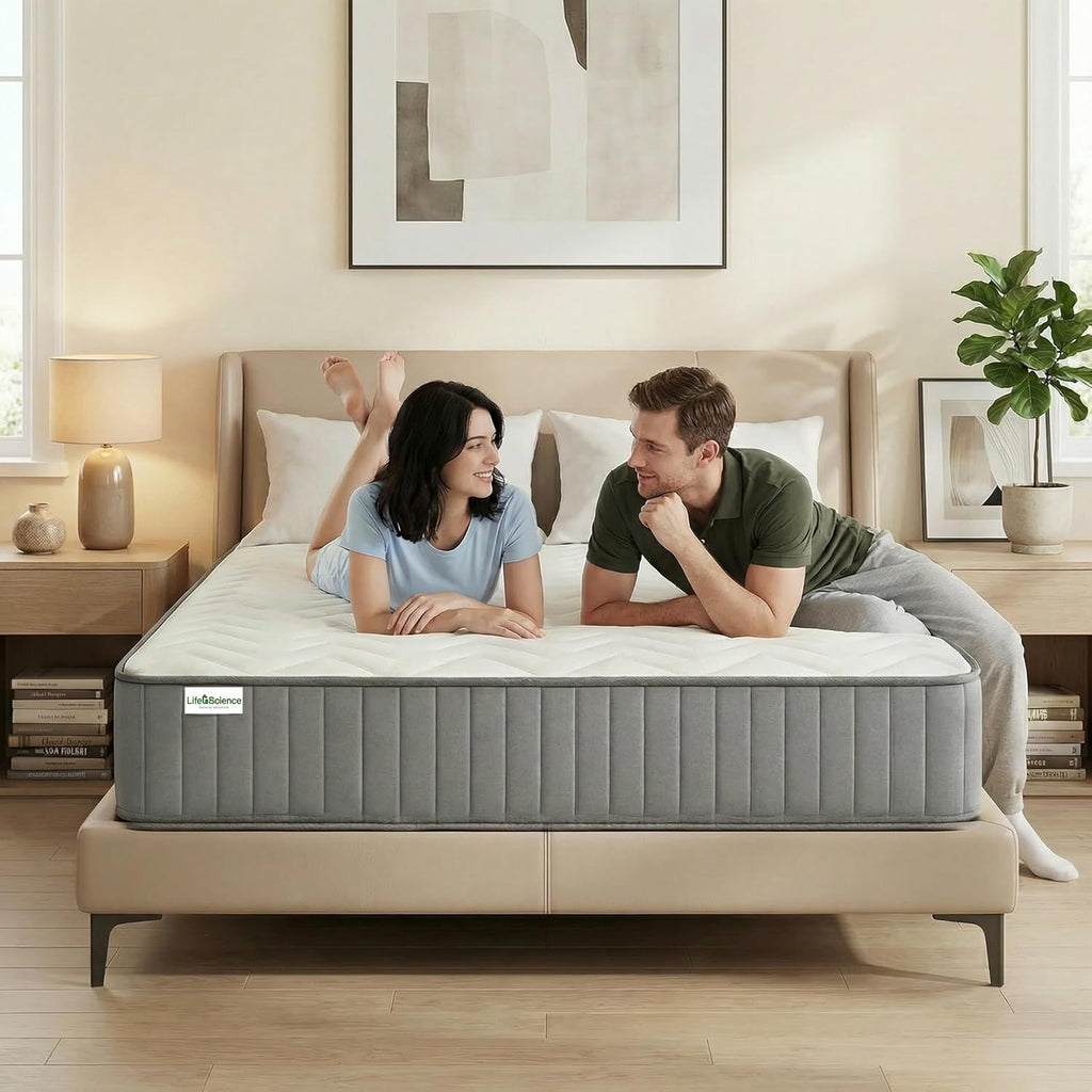 Serene 10 Inch King Hybrid Mattress - Premium Cooling Gel Memory Foam & Pocketed Coils for Spine Alignment, Medium Firm, Fiberglass-Free, CertiPUR-US Certified, Made in USA