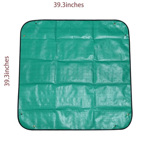 QDXATIVP 2PCS 39.4" x 39.4" Foldable Waterproof Square Mat for Plant Repotting & Soil Changing, Indoor Succulent Potting & Gardening Mat