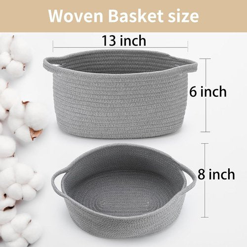 Happyiren Cute Woven Storage Basket - Versatile Decorative Organizer with Handle for Gifts & Toys