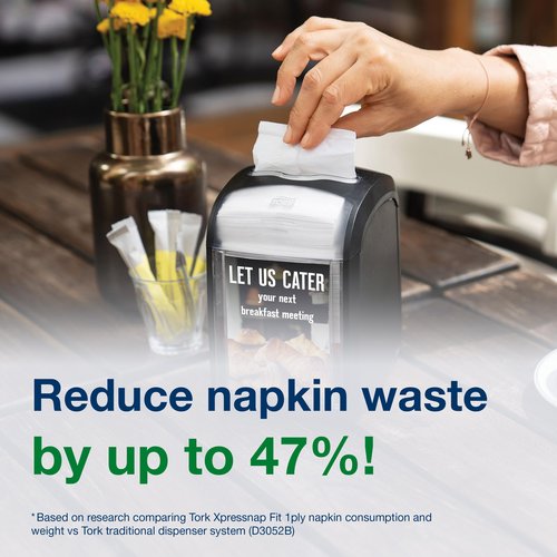 Tork Xpressnap Napkin Dispenser Black, N4 Compatible, Signature Range 4-Pack (6232100)