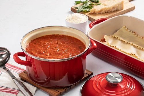 Le Creuset Enamel on Steel Traditional Petite Stockpot, 3.8qt., Sea Salt