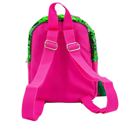 AI ACCESSORY INNOVATIONS Wicked 9” Micro Mini Backpack Purse Featuring Glinda & Elphaba 3D Character Patches, Shiney Sequins, & Pompom Dangle
