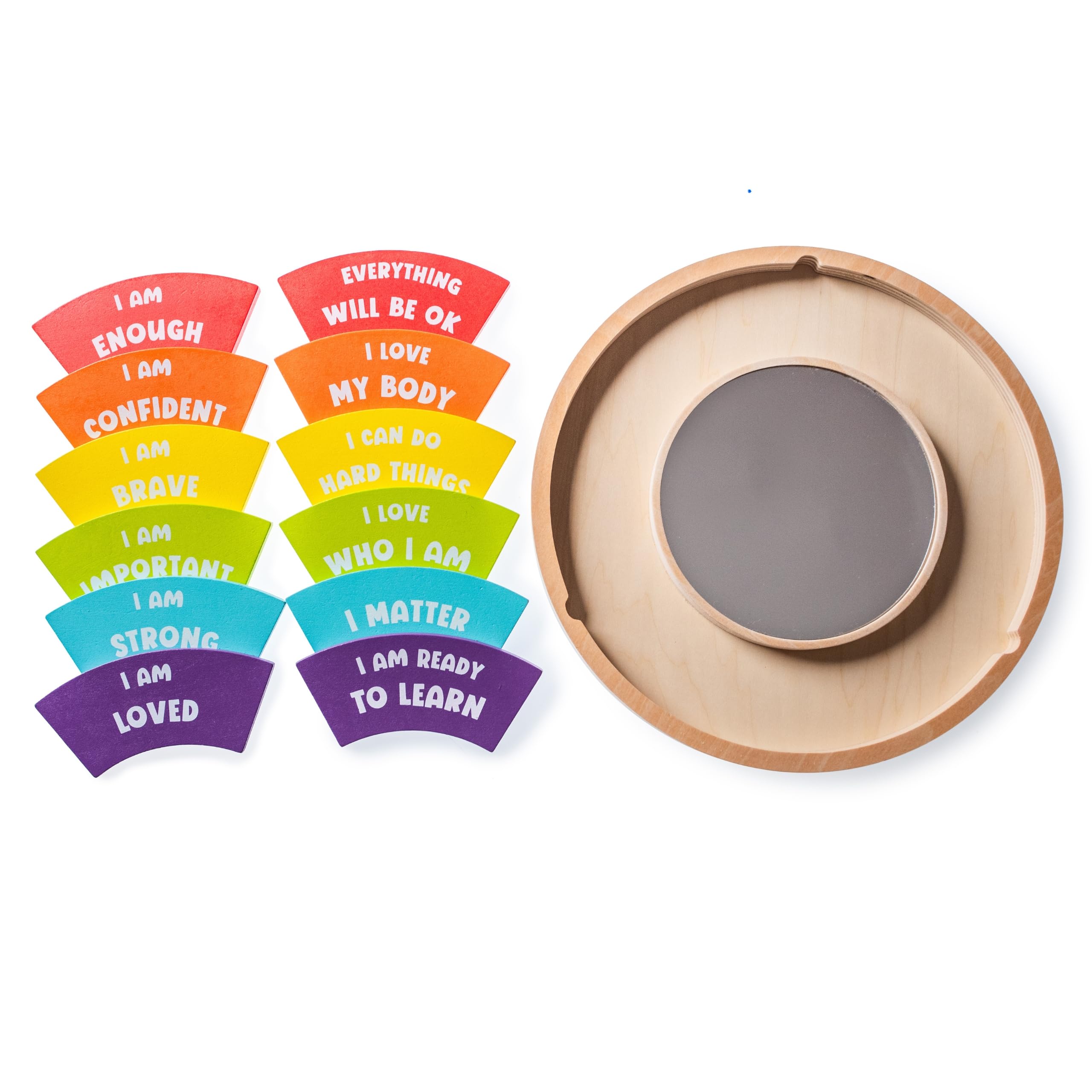 Open The Joy Confidence Building Mirror – Positive Affirmation Toy for Kids | Mix & Match 12 Uplifting Statements | Emotional Development & Self-Esteem Tool | Ages 3 and Up