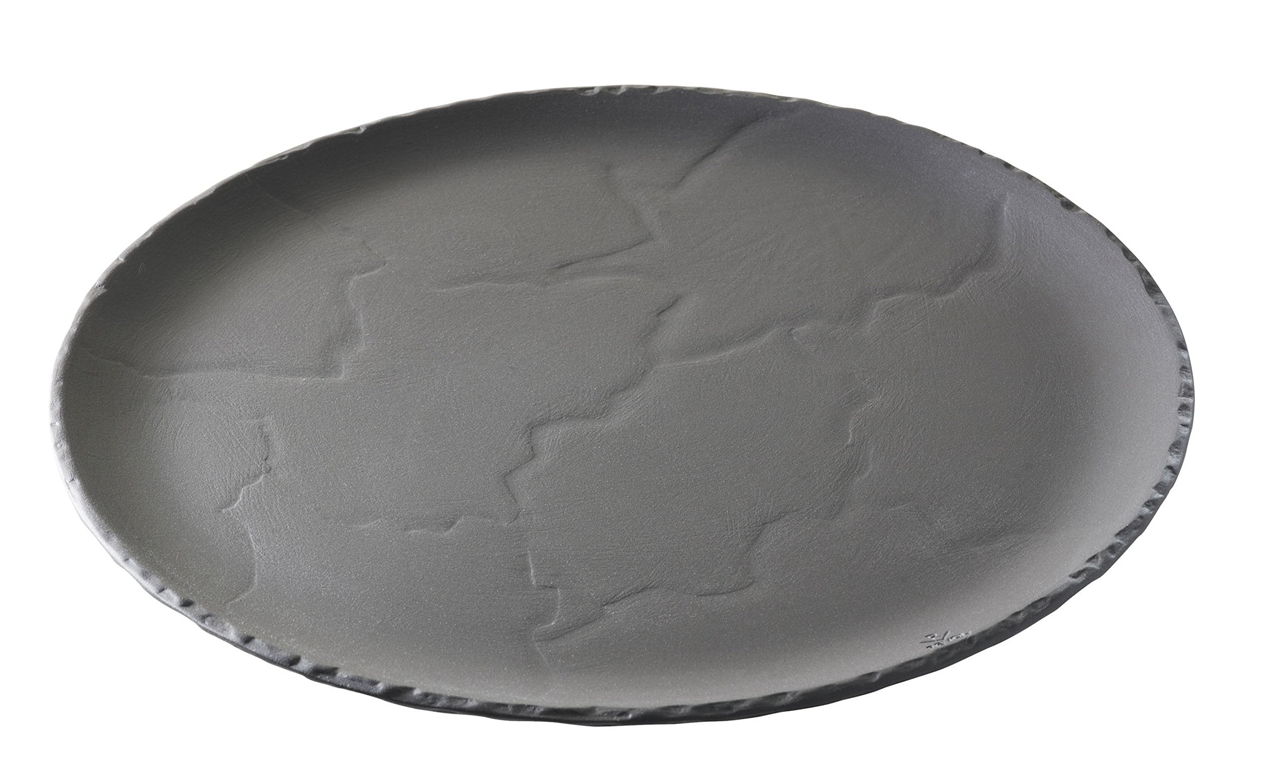 REVOL Basalt round slate tray 12", Matt Slate Style