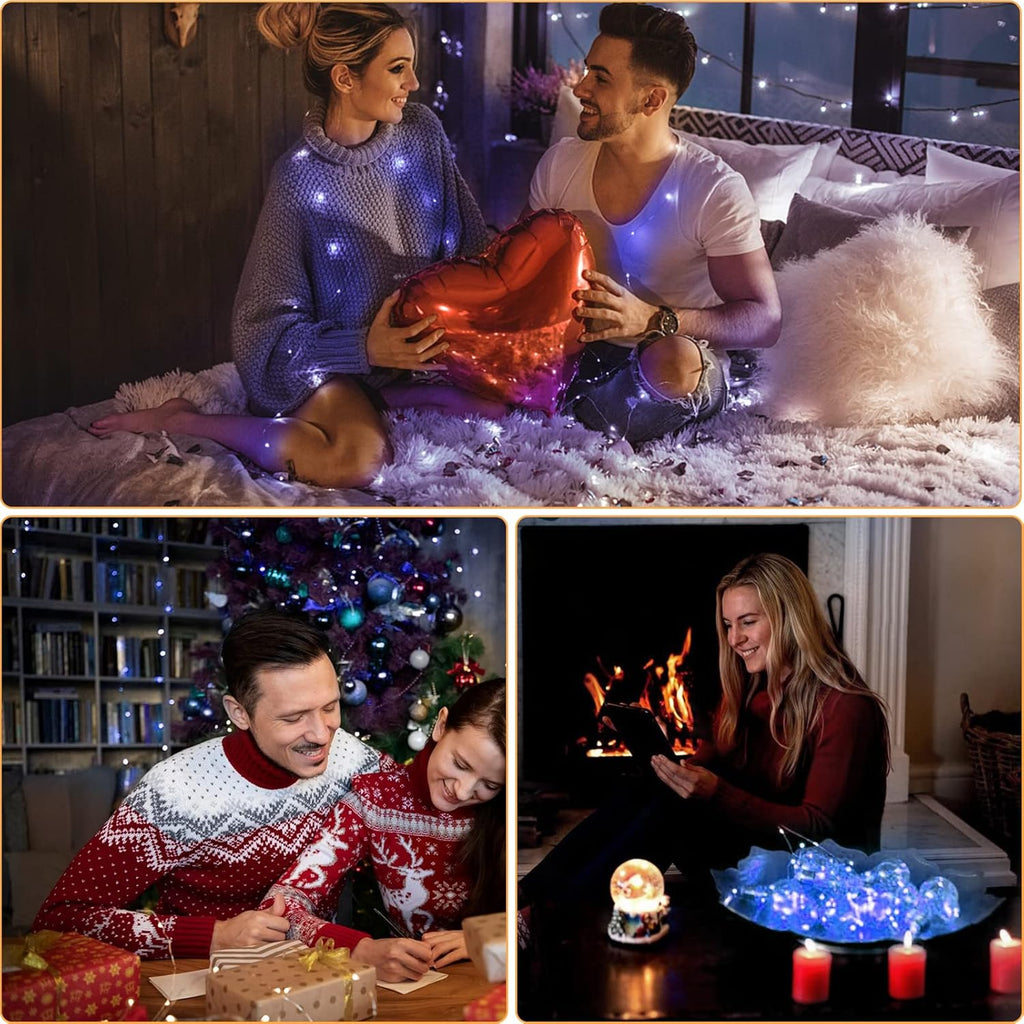 Skiennix 12 Pack Fairy Lights - Battery Operated 7FT 20LED Waterproof Silver Wire for Indoor/Outdoor Decor