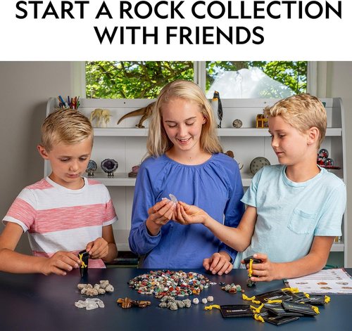 National Geographic Kids Rock Collection - 1.25 lb Assorted Rocks, Minerals & Gemstones | STEM Earth Science Kit