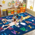 Truqual Classroom Rug Elementary Colorful Alphabet Kids Rugs for Playroom Machine Washable Nursery Rugs for ChildrenToddlers Bedroom