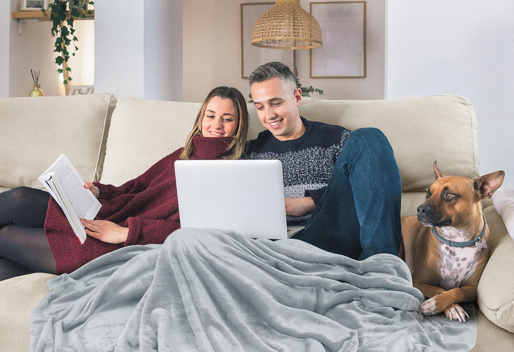 Utopia Bedding Fleece Blanket - Ultra Soft Lightweight Microfiber | Twin Size Light Grey (60x80 Inches) - Cozy All-Season Home Decor Gift