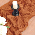 Joanlody Terracotta Cheesecloth Table Runner - 10Ft Rustic Boho Decor for Weddings & Events
