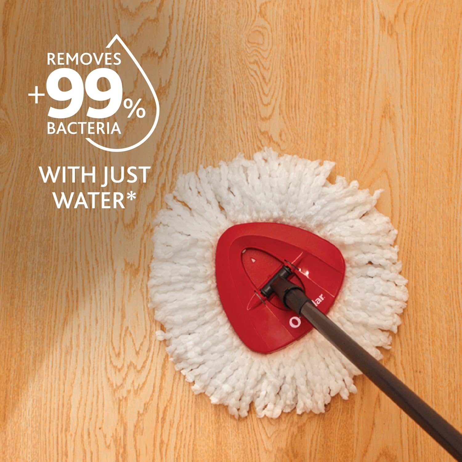 O-Cedar EasyWring Microfiber Spin Mop - Efficient Floor Cleaning System with 4 Extra Refills