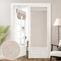 HOMEIDEAS 100% Linen Blackout French Door Curtains - Modern Farmhouse Privacy, 26 X 68 Inch Panel