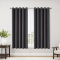 ChrisDowa Blackout Curtains - Extra Wide Thermal Insulated Room Darkening Panels (Dark Grey, 70 x 63 Inch)