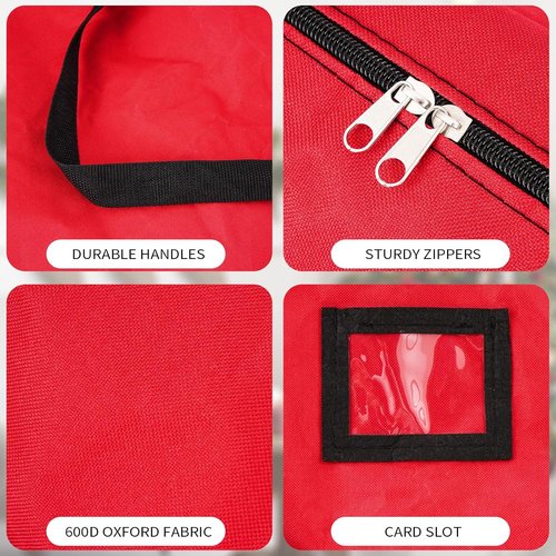 Christmas Tree Storage Bag by [Brand Name] - Heavy Duty 600D Oxford Container for 4-5 Ft Trees | Durable Zipper & Reinforced Handles