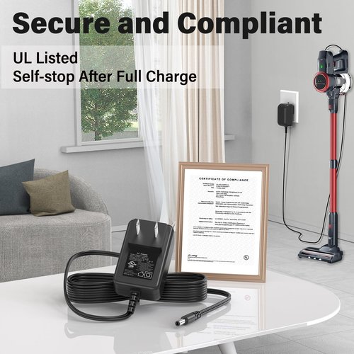 30V Vacuum Cleaner Replacement for Fabuletta FSV101 25.9V Cordless Stick Vacuum, Power Cord AC Adapter for Fabuletta FSV001 FSV 101 FSV 001 25.9VDC 2200mAh 24Kpa 250W Lithium ion Battery Vacuum