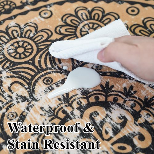 BYYVOO Washable 3x5 Area Rugs - Abstract Living Room Rus Low Pile Area Rug for Bedroom Soft Water Resistant Non Slip Modern Floor Area Rugs for Entry Dinning Room 3x5 Red Green Multi