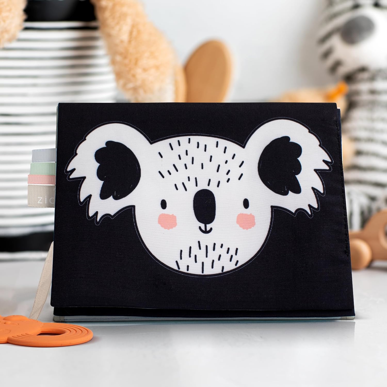 Skiennix Soft Tummy Time Book - High Contrast Montessori Toy with Baby Safe Mirror & Crinkle Filling | Ideal for Newborn Development