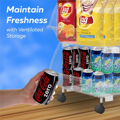 TidyFriend Plastic Stackable Storage Bins Clear - 4 Pack Large Open Front Bins For Toy Organizers and Pantry, Kitchen, Bathroom Essentials