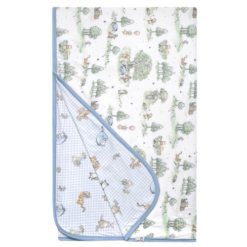 Copper Pearl Jumbo Premium Knit 3 Layer Stretchy Throw Blanket Hundred Acre Wood