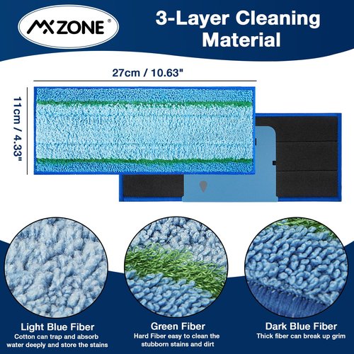 Upgraded M6 Wet Mopping Pads for iRobot Braava Jet M6 Series (6110) (6012) (6112) (6113) Ultimate Robot Mops, New Sticky Design, Detachable, Washable and Reusable M6 Mop Pads for iRobot, 8 Pack