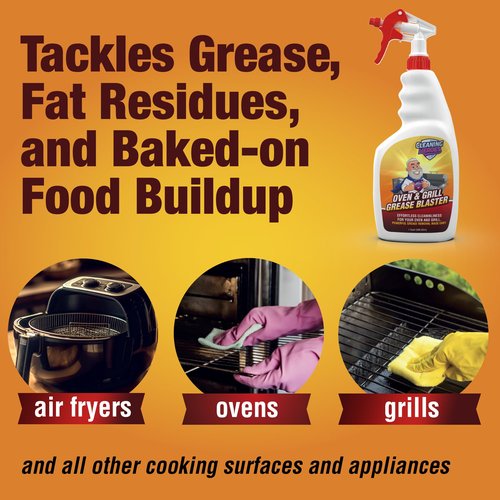 CLEANING HEROES Oven and Grill Cleaner, 32 Fl Oz - BBQ Cleaner and Degreaser - Perfect for Air Fryers, Stoves, Baked-On Grease and Food Buildup