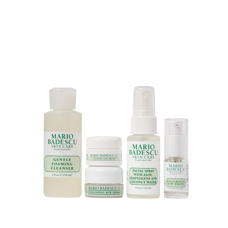Dewy Skin Care 6-Piece Set: Hydrating Cleanser, Serum, Eye Cream & Mist