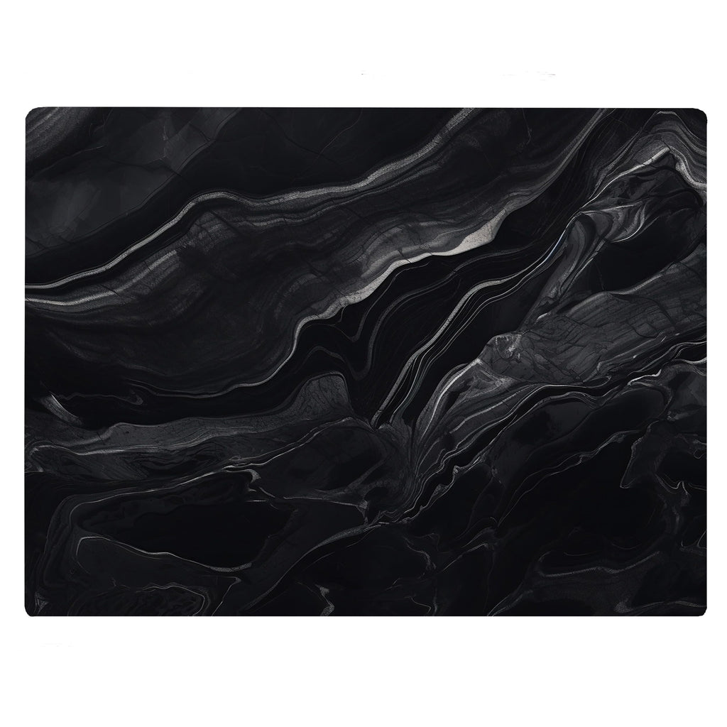 Black Marble Kitchen Glass Cutting Board Ocean Decorative Gift Marbled Granite Stone Rock Gift For Her Mom Wife (Black Marble)