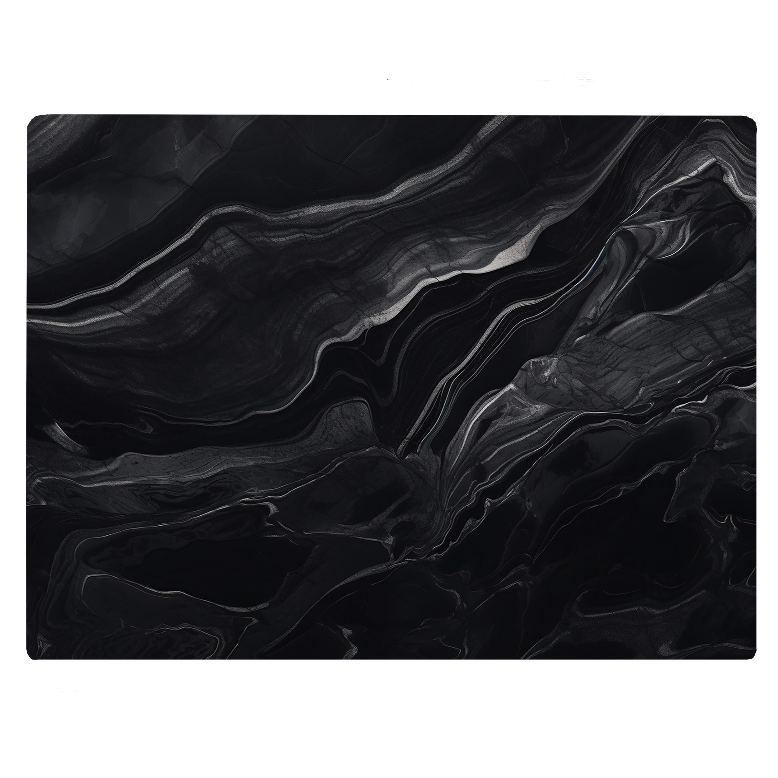 Black Marble Kitchen Glass Cutting Board Ocean Decorative Gift Marbled Granite Stone Rock Gift For Her Mom Wife (Black Marble)
