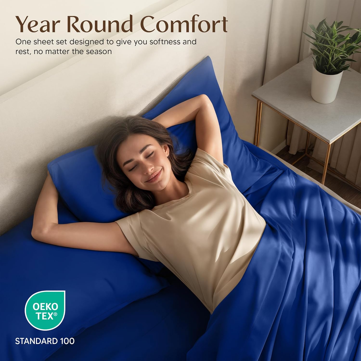 Utopia Bedding Full Size Sheet Set - Soft, Breathable Microfiber | 4-Piece Royal Blue Bedding Set
