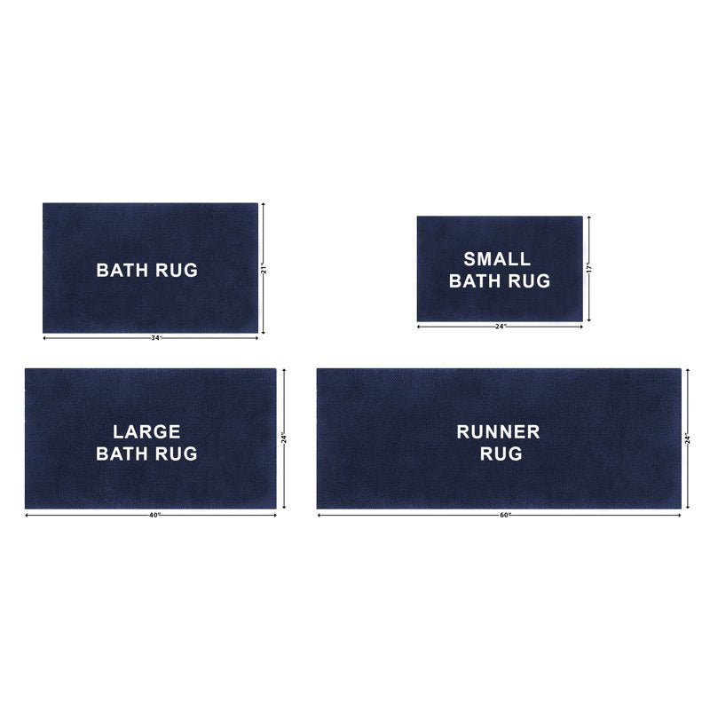Hotel Style Blue 2-Piece Micro-Polyester Bath Rug Set - 17x24 Inches, Variation of THIS listing