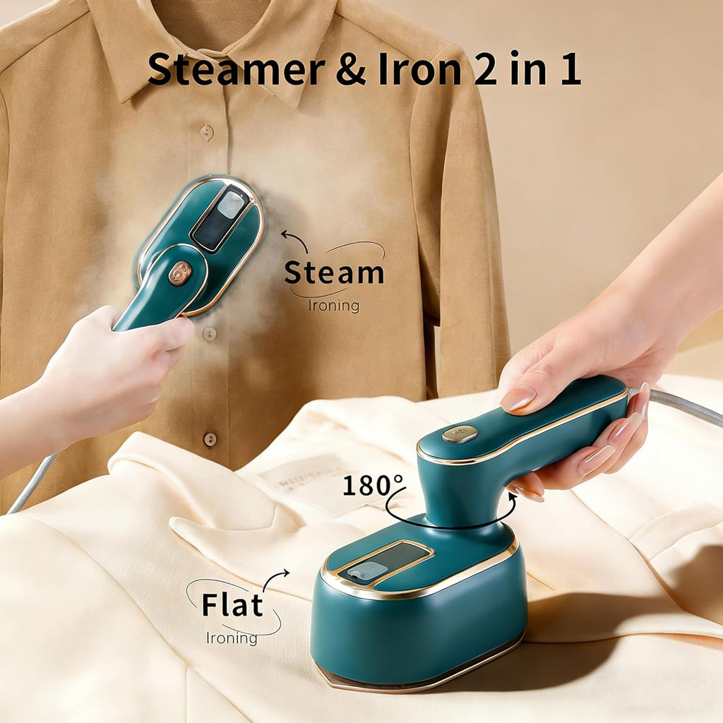 Skiennix Travel Steamer | 1000W Compact Mini Iron for Wrinkle Removal - Perfect for Home & Travel