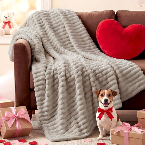 Bedsure GentleSoft Throw Blanket - Cozy Beige Fleece Blanket for Couch | Plush 50x60 Inches, Perfect Gift for All