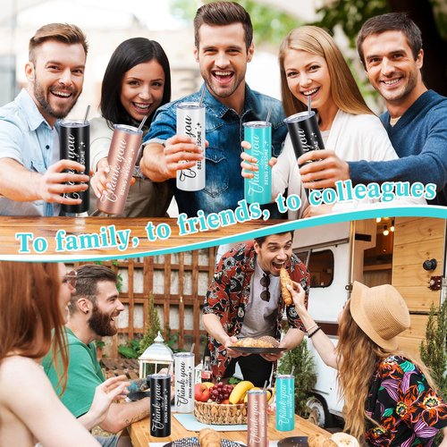 Sieral Thank You Gifts Appreciation Tumbler Employee Thank You for Being Awesome Stainless Steel Travel Tumbler 20 oz Graduation Gift Father Friends Mom Wife Coworker Women Men(Classic Color,8 Sets)