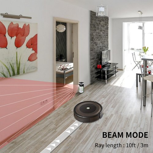 Dual Mode Virtual Wall Barrier Compatible for Roomba 900 800 600 I/S/E Series e5 e6 i4 i6 i7 i8 S9, Light House for All Plus Versions 5150,7550, e5120 e5152 e5158 Replacement PN 4636429