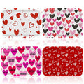 Ferrochef 4 Pcs Valentine's Day Serving Tray 13 x 10 Inch Heart Reusable Serving Platter Melamine Dessert Plate Dish for Valentine's Day Party Decorations Supplies