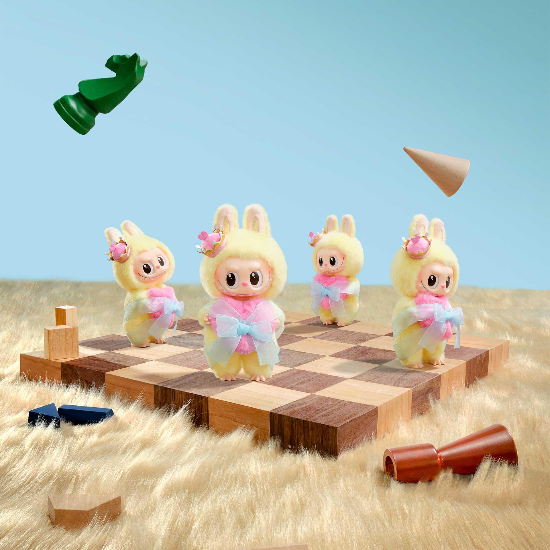 POP MART The Monsters Let's Checkmate Series-Vinyl Plush Hanging Card, Toys for Modern Home Decor, Collectible Toy Set for Desk Accessories, 1PC