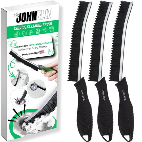 Hard Bristle Crevice Cleaning Brushes for Household use - Multifunctional Crevice Cleaning Tools for Housekeeping & Bathroom Cleaning Tools - Small Cleaning Brushes for Tight Spaces