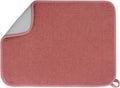 GeeRic Microfiber Dish Drying Mat - Super Absorbent Reversible Kitchen Pad | 15x20 Inch Red