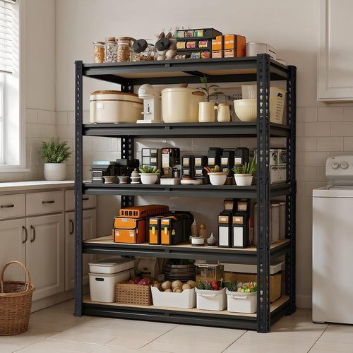 Garage Shelving - Heavy Duty Metal Storage Shelves | 2400 LBS Capacity, Adjustable 12" x 28" x 60"