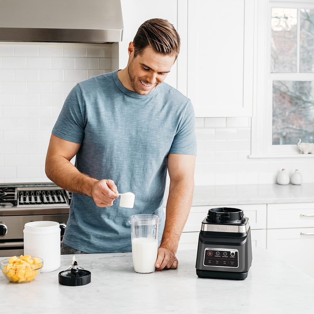 Ninja DB751A Pro Plus DUO Blender - 1400W Auto-IQ with 3 Modes & 72oz Pitcher | Black/Stainless Finish