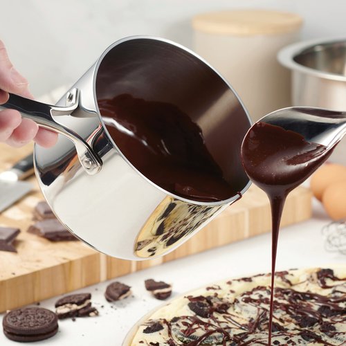 Tramontina Professional Fry Pans (12-inch) & Covered Sauce Pan Stainless Steel Tri-Ply Clad 1.5-Quart, 80116/021DS