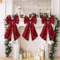 Suncalla Large Burgundy Satin Bows - 3 Pcs 2 FT Wall Decorations for Weddings, Parties & Events