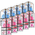 10 Pack Garment Bags for Dance Costumes,40" Kids Clear Garment Bags for Hanging Clothes with 4 Zipper Pocket,Dance Competition Must Haves for Dance Competition, Travel, Closet Storage(Black)