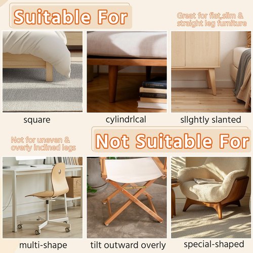 Sokfone Under Couch Blocker for Pets, Toys, Adjustable Elastic Strap to Prevent Items from Falling Under Beds, Sofas and Other Furniture,Fit Furniture with Short and Regular Legs (3in x 132in)