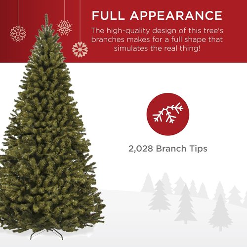 Best Choice Products 9ft Artificial Christmas Tree - Premium Unlit Realistic Spruce Holiday Décor | Easy Assembly, Metal Base