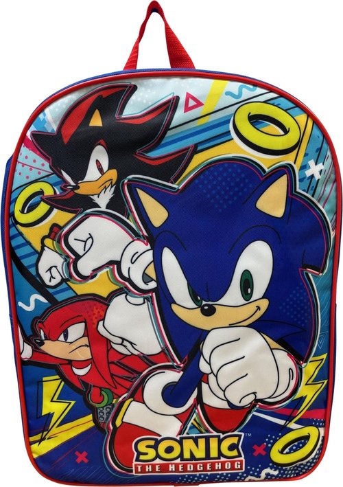 Ruz Sonic The Hedgehog Kid's Licensed 15 Inch School Backpack (Sonic II)